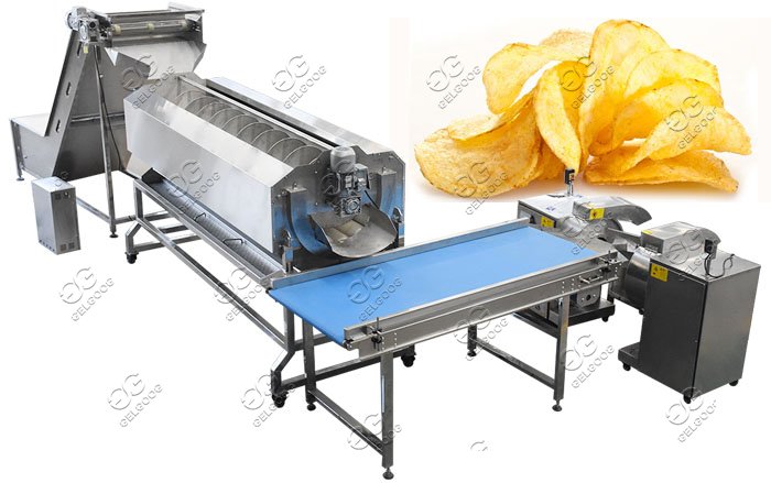 Machine de fabrication de chips de pommes de terre à petite échelle de 150 kg/h