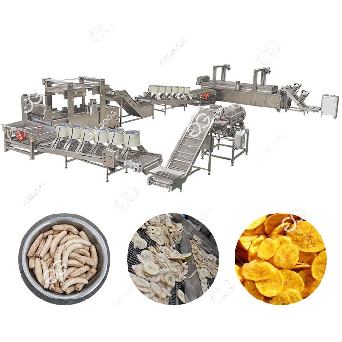 Procédé de fabrication de chips de banane entièrement automatique pour 500 kg/h