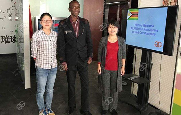 Équipement de lavage de fruits et légumes pour un client du Zimbabwe