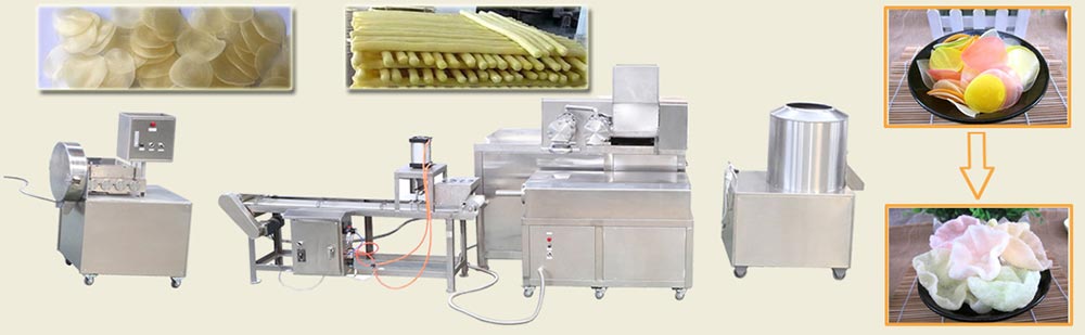 Machines de fabrication de chips de crevettes