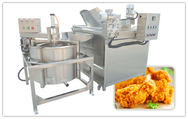 Friteuse automatique avec machine à déshuiler