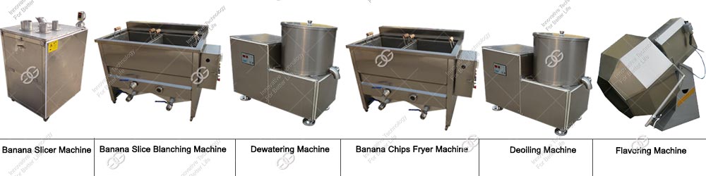 Processus de fabrication de chips de banane à la machine