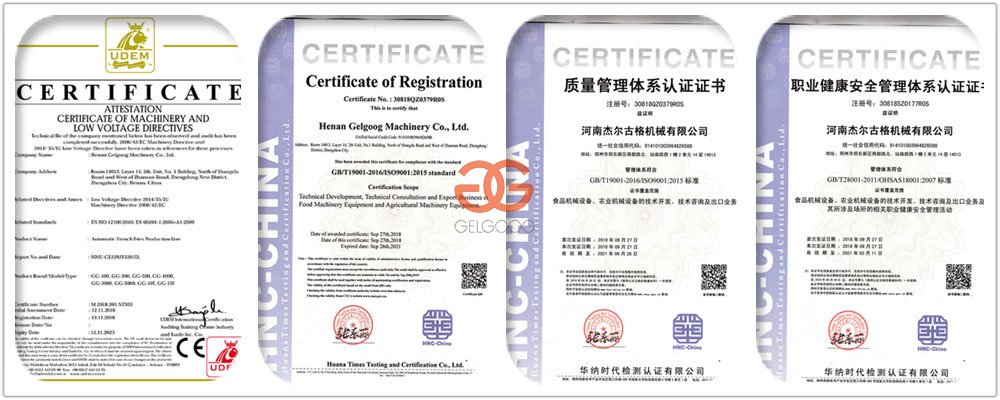 CE de Henan GELGOOG Machinery Co., Ltd.